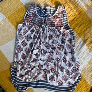 Anthropologie funky sleeveless blouse by One September